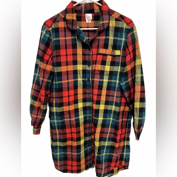 Hanna Andersson Other - Hanna Andersson Multicolor Button Down Sleep Shirt Size Small
